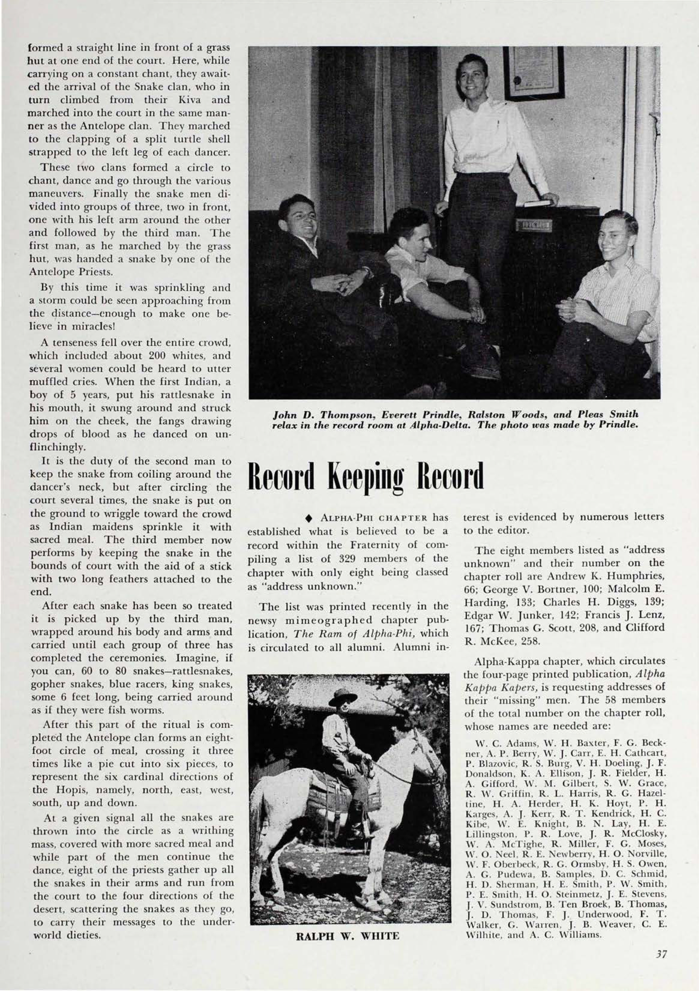 Thompson, Prindle, Woods, Smith Photograph, July 1943